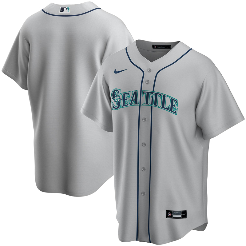2020 MLB Men Seattle Mariners Nike Gray Road 2020 Replica Team Jersey 1->seattle mariners->MLB Jersey